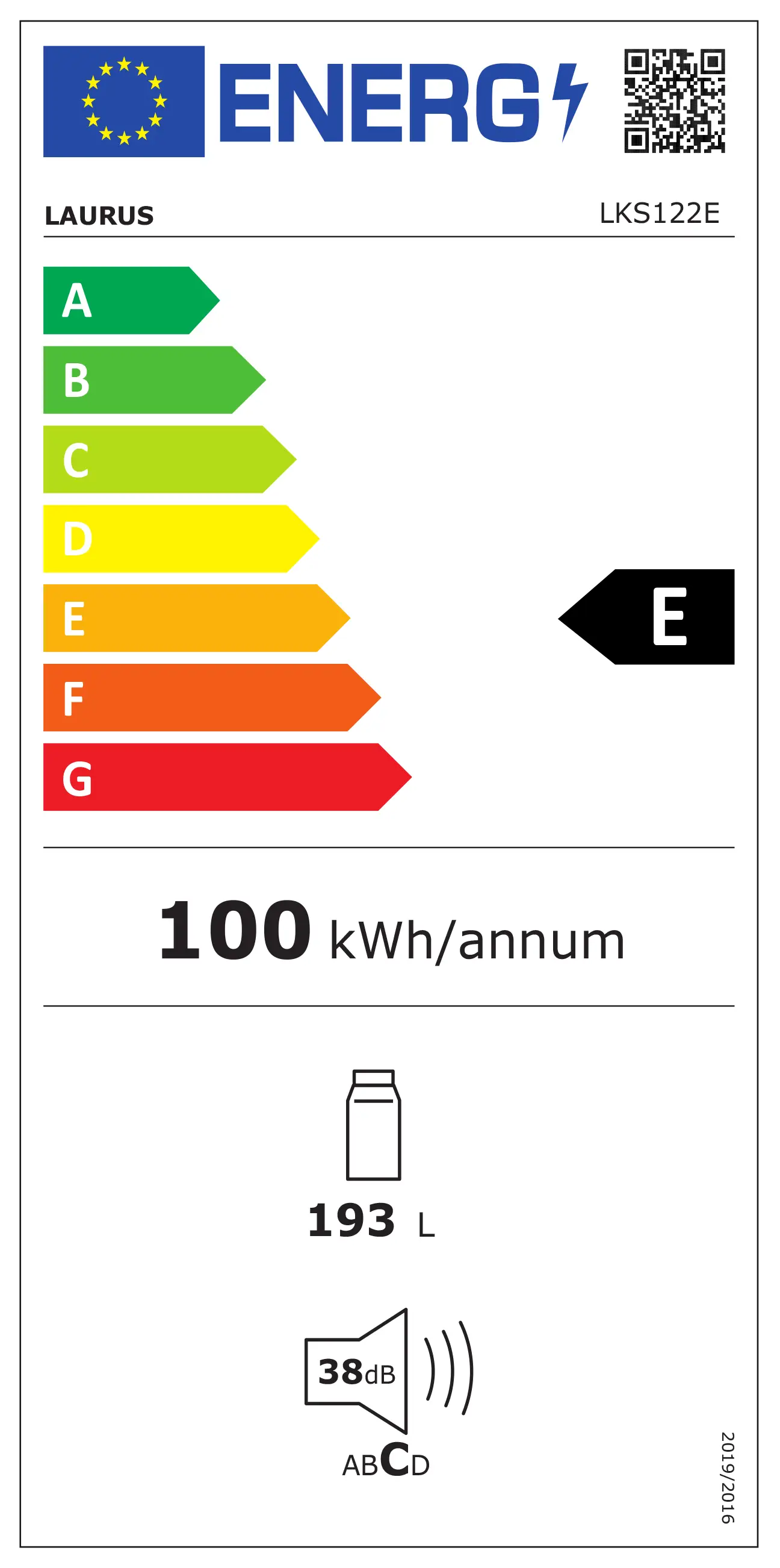 LKS122E Energielabel