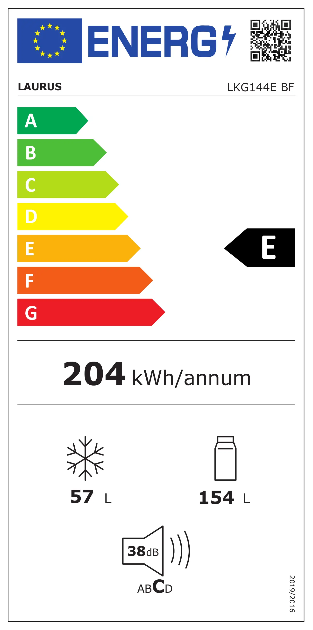 LKG144EBF Energielabel