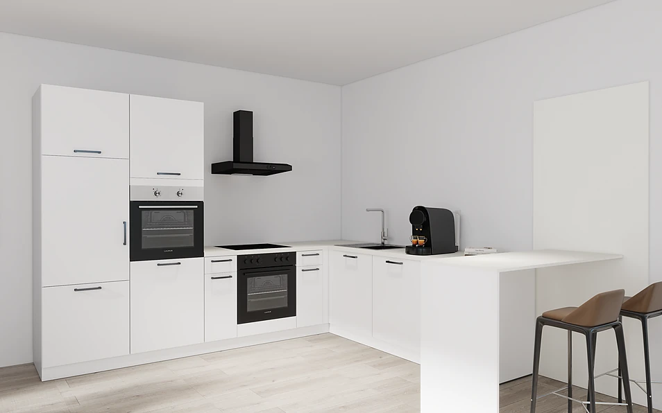 Nobilia SPA U-shaped kitchen 225 cm x 286 cm nobi smart Basic Coohom 1
