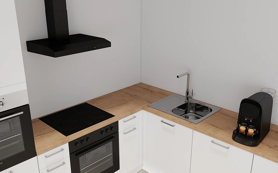Nobilia SPA U-keuken 225 cm x 286 cm nobi smart Basis Coohom 2