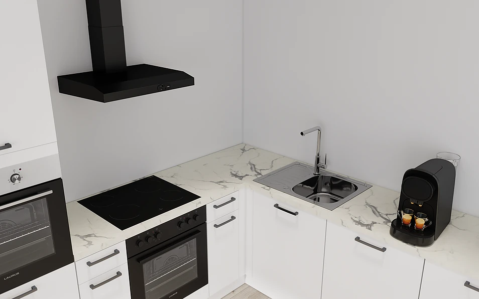 Nobilia SPA U-keuken 225 cm x 286 cm nobi smart Basis Coohom 2