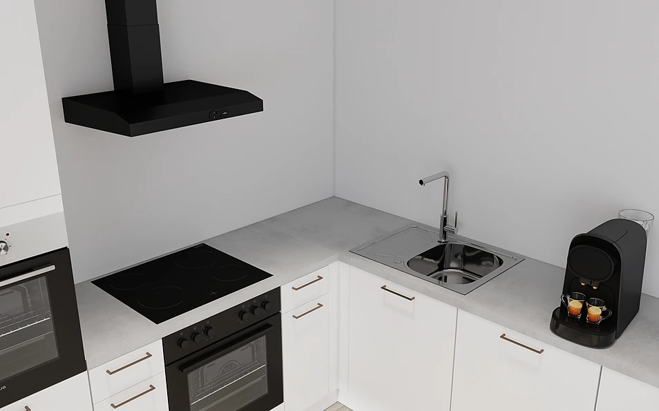 Nobilia SPA U-keuken 225 cm x 286 cm nobi smart Basis Coohom 2