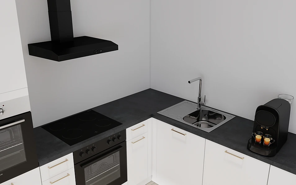 Nobilia SPA U-keuken 225 cm x 286 cm nobi smart Basis Coohom 2