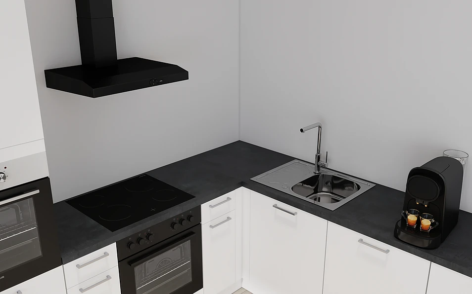 Nobilia SPA U-keuken 225 cm x 286 cm nobi smart Basis Coohom 2