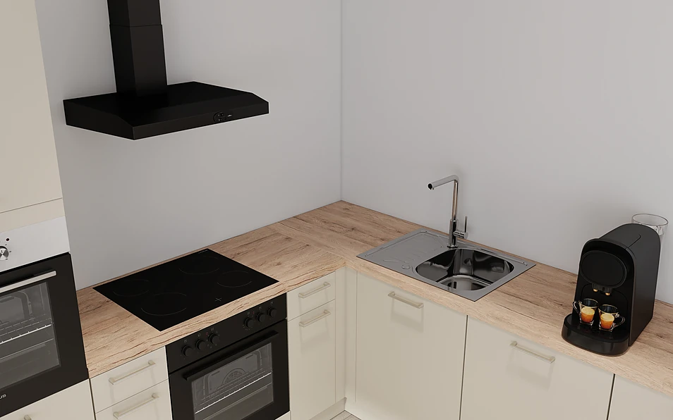 Nobilia SPA U-shaped kitchen 225 cm x 286 cm nobi smart Basic Coohom 2