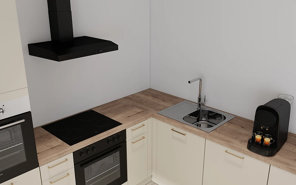 Nobilia SPA U-keuken 225 cm x 286 cm nobi smart Basis Coohom 2