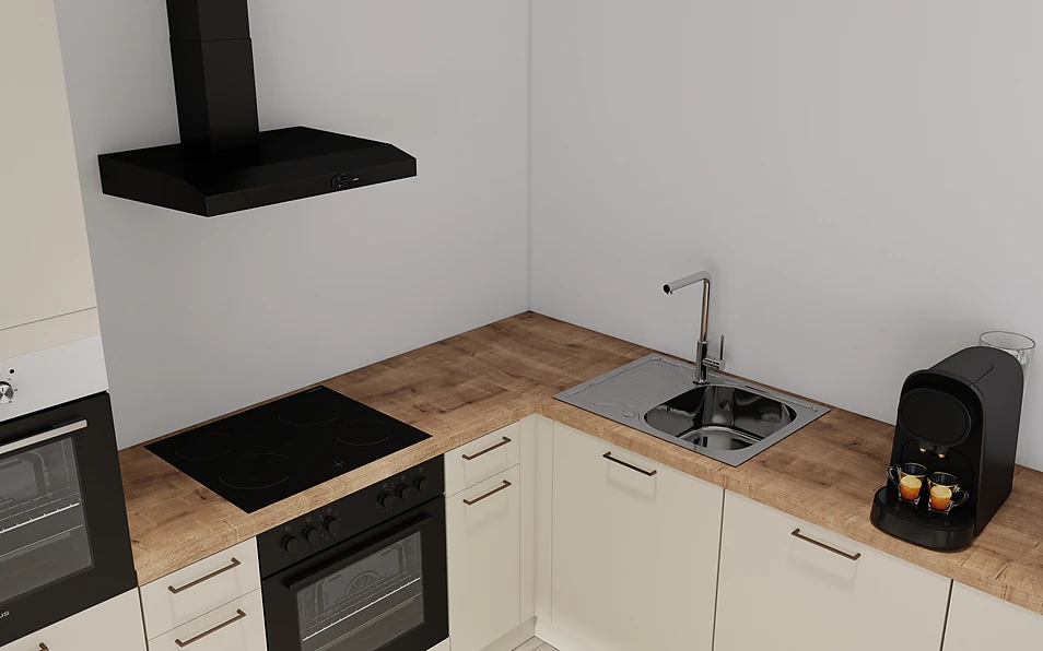 Nobilia SPA U-shaped kitchen 225 cm x 286 cm nobi smart Basic Coohom 2