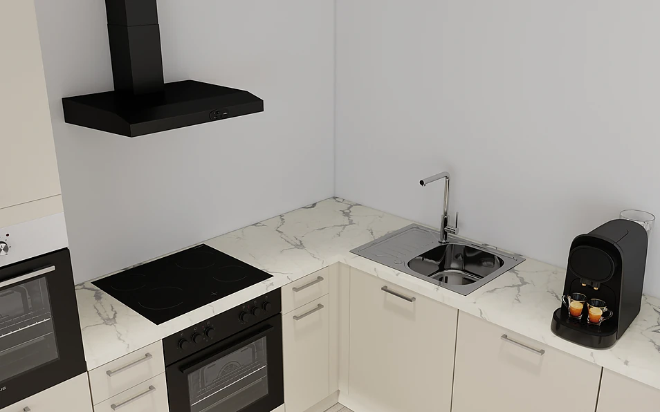 Nobilia SPA U-keuken 225 cm x 286 cm nobi smart Basis Coohom 2