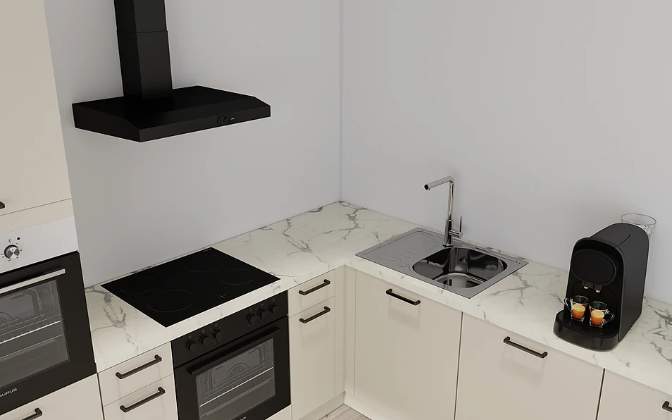 Nobilia SPA U-shaped kitchen 225 cm x 286 cm nobi smart Basic Coohom 2