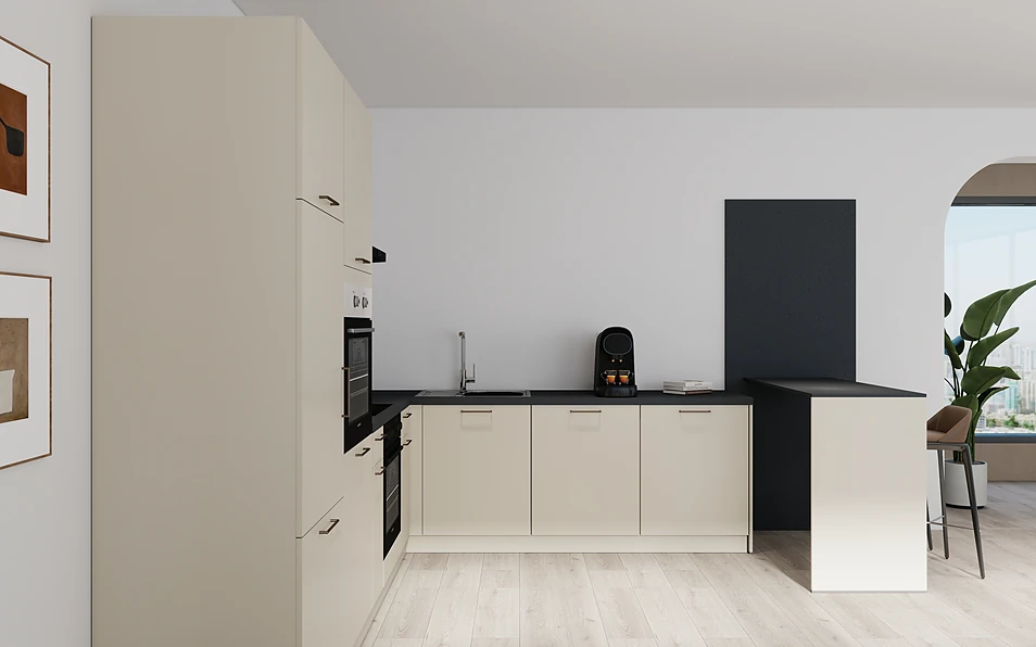 Nobilia SPA U-shaped kitchen 225 cm x 286 cm nobi smart Basic Coohom 0