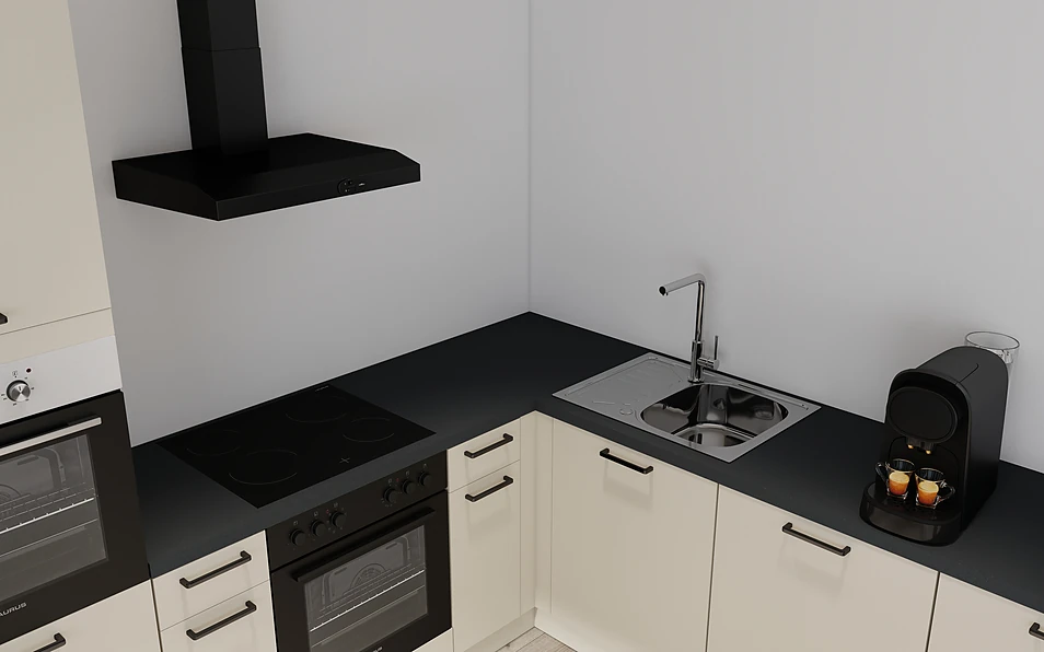 Nobilia SPA U-shaped kitchen 225 cm x 286 cm nobi smart Basic Coohom 2