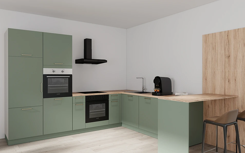 Nobilia SPA U-shaped kitchen 225 cm x 286 cm nobi smart Basic Coohom 1