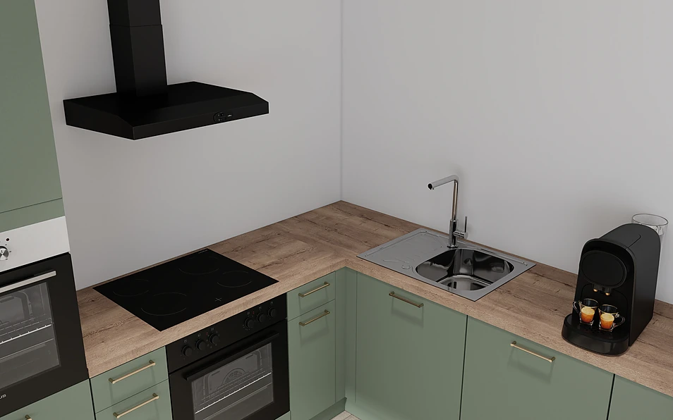 Nobilia SPA U-keuken 225 cm x 286 cm nobi smart Basis Coohom 2