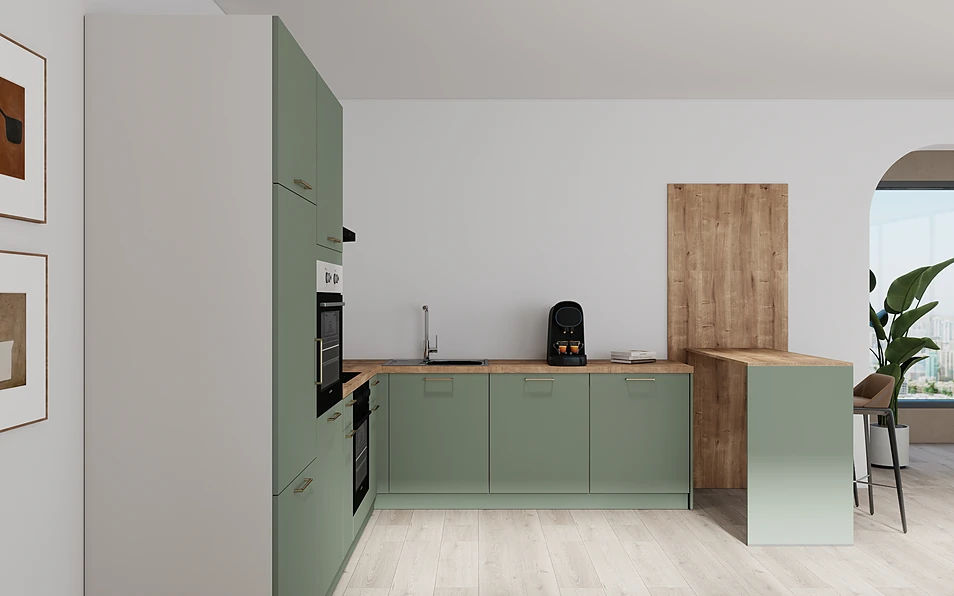 Nobilia SPA U-keuken 225 cm x 286 cm nobi smart Basis Coohom 0