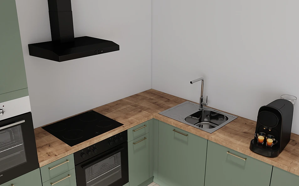 Nobilia SPA U-keuken 225 cm x 286 cm nobi smart Basis Coohom 2