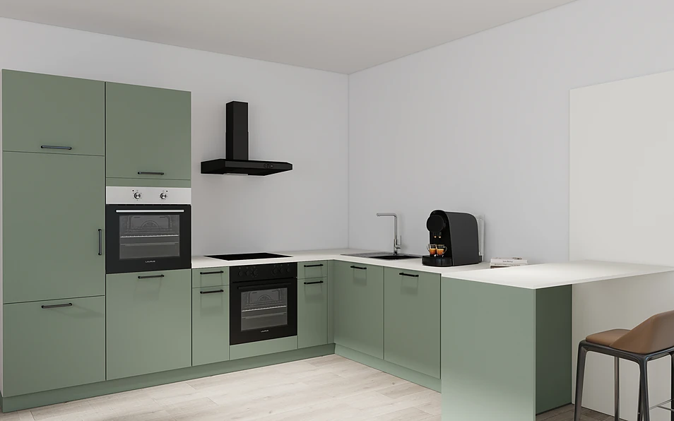 Nobilia SPA U-keuken 225 cm x 286 cm nobi smart Basis Coohom 1