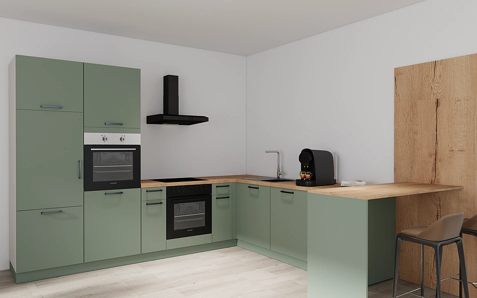 Nobilia SPA U-keuken 225 cm x 286 cm nobi smart Basis Coohom 1