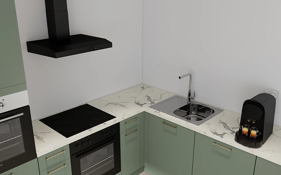 Nobilia SPA U-keuken 225 cm x 286 cm nobi smart Basis Coohom 2