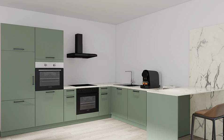 Nobilia SPA U-keuken 225 cm x 286 cm nobi smart Basis Coohom 1