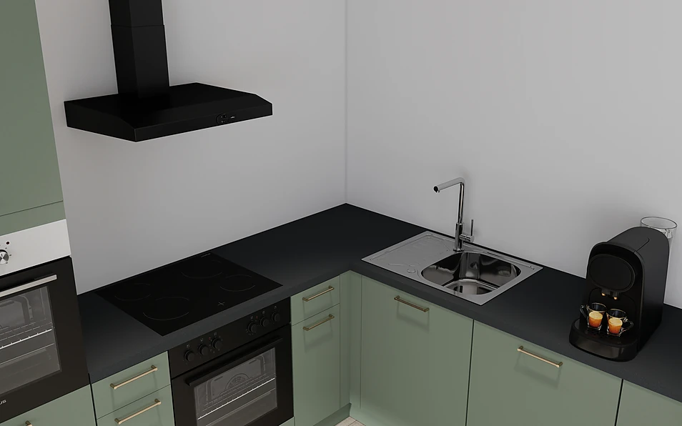 Nobilia SPA U-keuken 225 cm x 286 cm nobi smart Basis Coohom 2