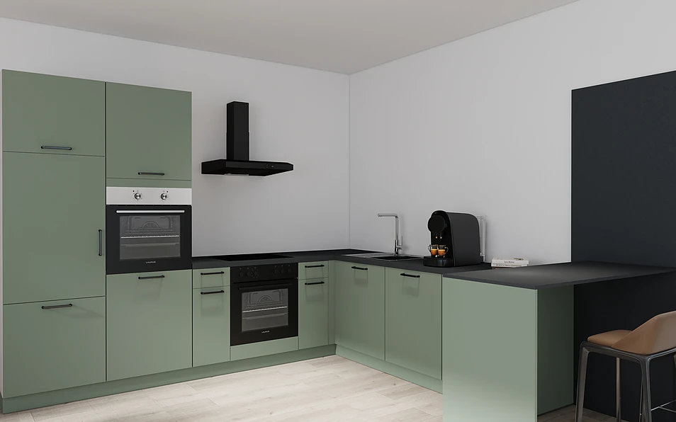 Nobilia SPA U-shaped kitchen 225 cm x 286 cm nobi smart Basic Coohom 1