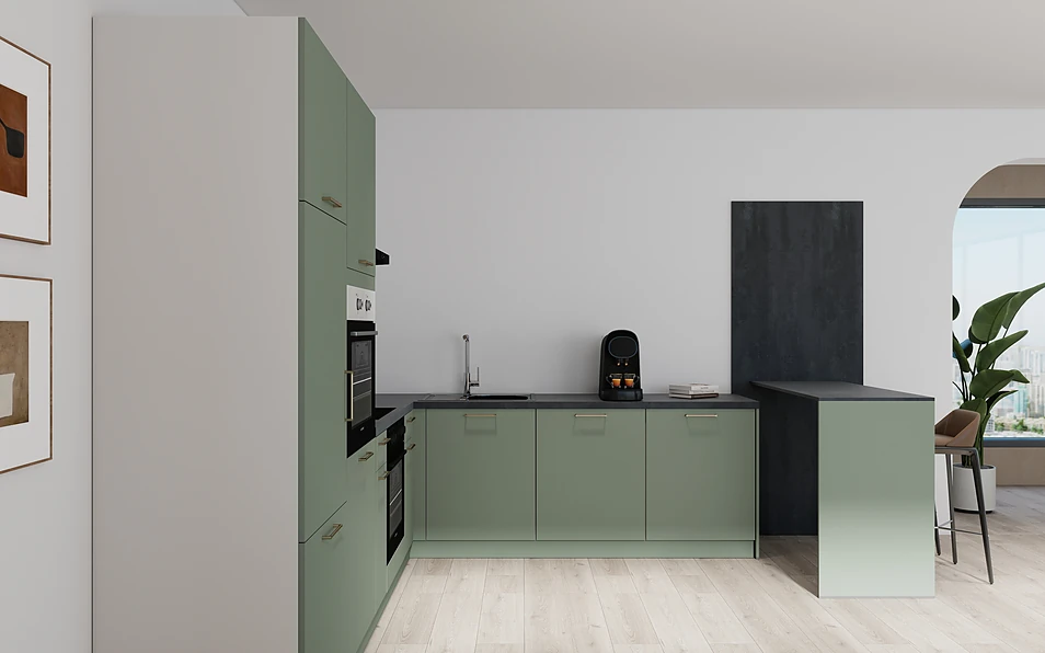 Nobilia SPA U-shaped kitchen 225 cm x 286 cm nobi smart Basic Coohom 0