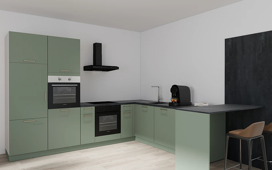 Nobilia SPA U-shaped kitchen 225 cm x 286 cm nobi smart Basic Coohom 1