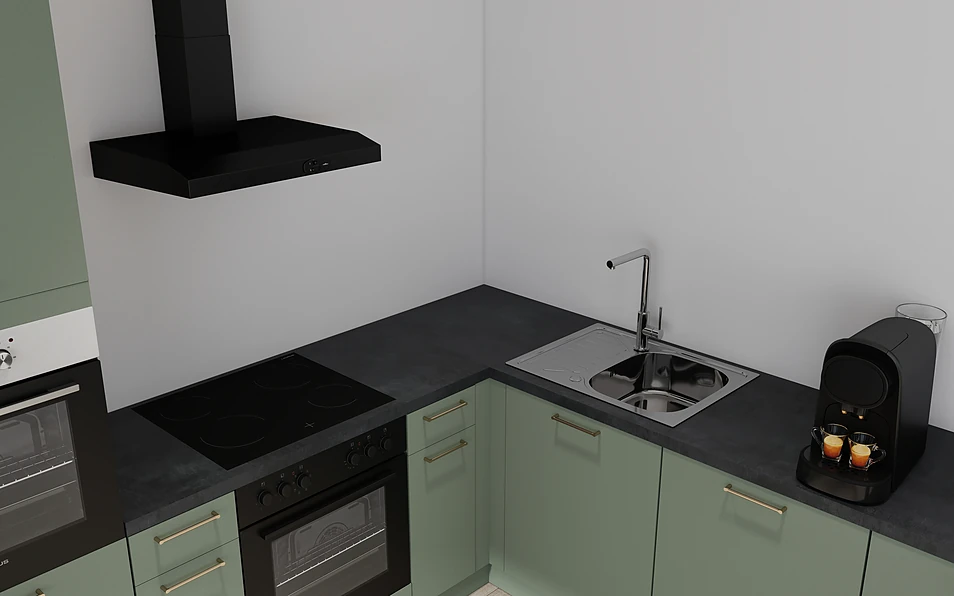 Nobilia SPA U-shaped kitchen 225 cm x 286 cm nobi smart Basic Coohom 2