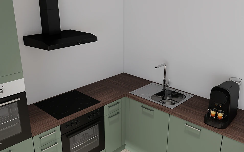 Nobilia SPA U-shaped kitchen 225 cm x 286 cm nobi smart Basic Coohom 2