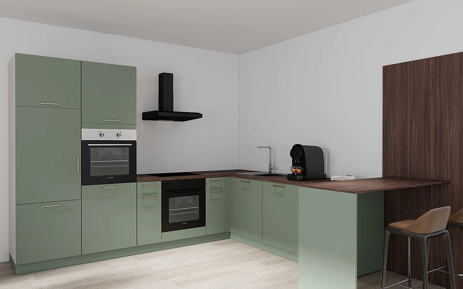 Nobilia SPA U-keuken 225 cm x 286 cm nobi smart Basis Coohom 1