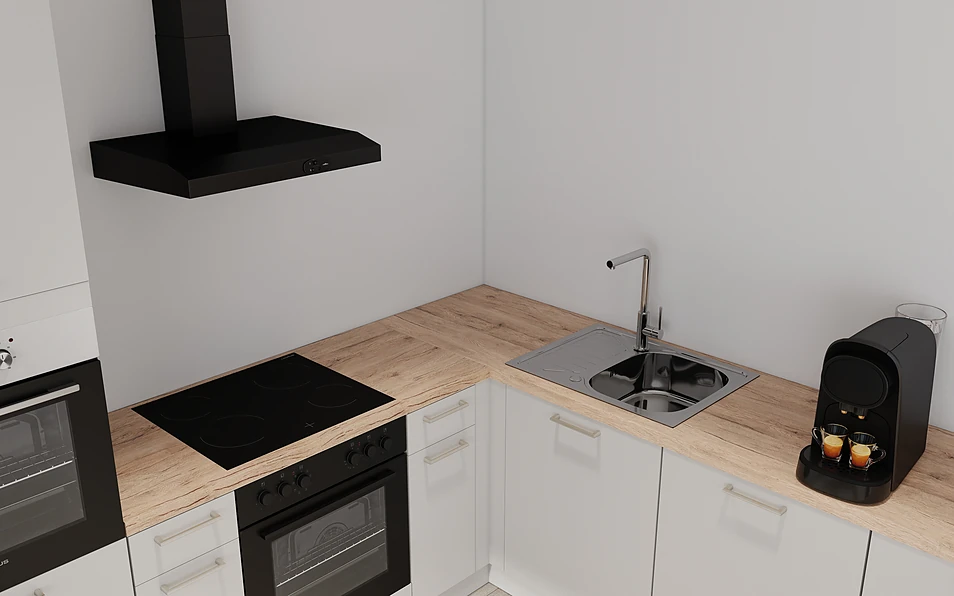 Nobilia SPA U-shaped kitchen 225 cm x 286 cm nobi smart Basic Coohom 2