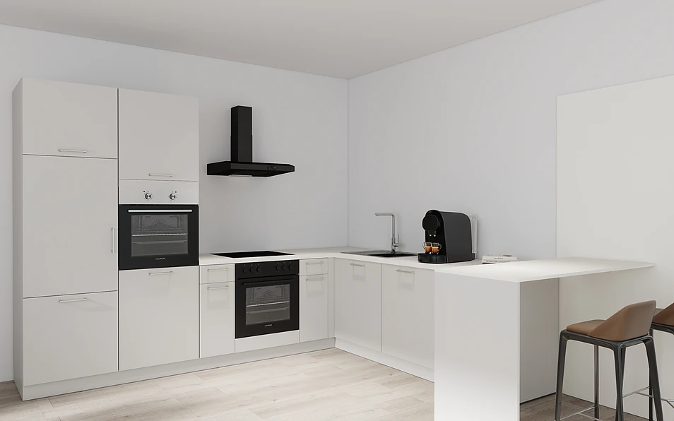 Nobilia SPA U-shaped kitchen 225 cm x 286 cm nobi smart Basic Coohom 1
