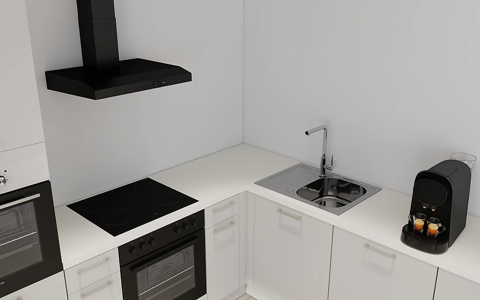 Nobilia SPA U-shaped kitchen 225 cm x 286 cm nobi smart Basic Coohom 2