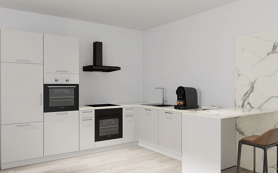 Nobilia SPA U-keuken 225 cm x 286 cm nobi smart Basis Coohom 1