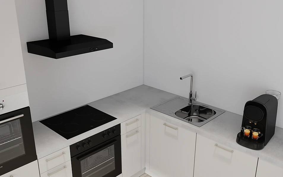 Nobilia SPA U-shaped kitchen 225 cm x 286 cm nobi smart Basic Coohom 2