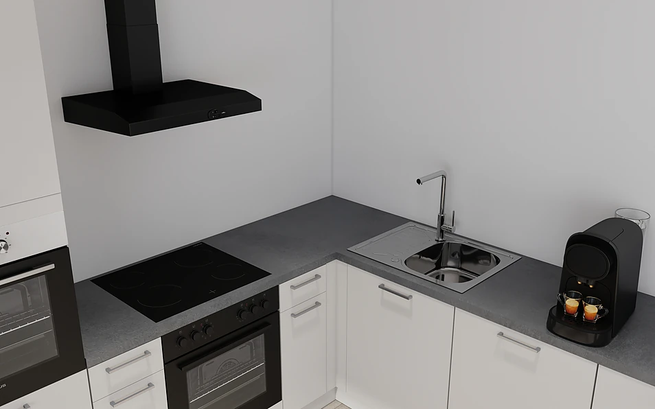 Nobilia SPA U-shaped kitchen 225 cm x 286 cm nobi smart Basic Coohom 2