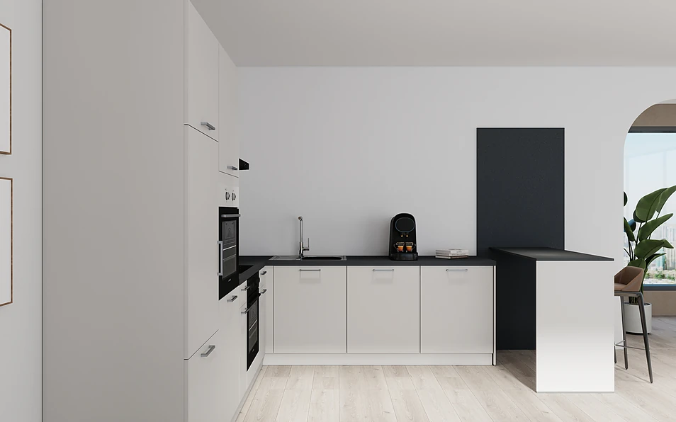 Nobilia SPA U-shaped kitchen 225 cm x 286 cm nobi smart Basic Coohom 0