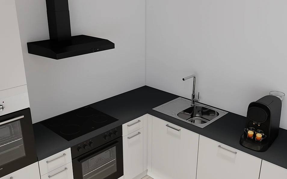 Nobilia SPA U-shaped kitchen 225 cm x 286 cm nobi smart Basic Coohom 2
