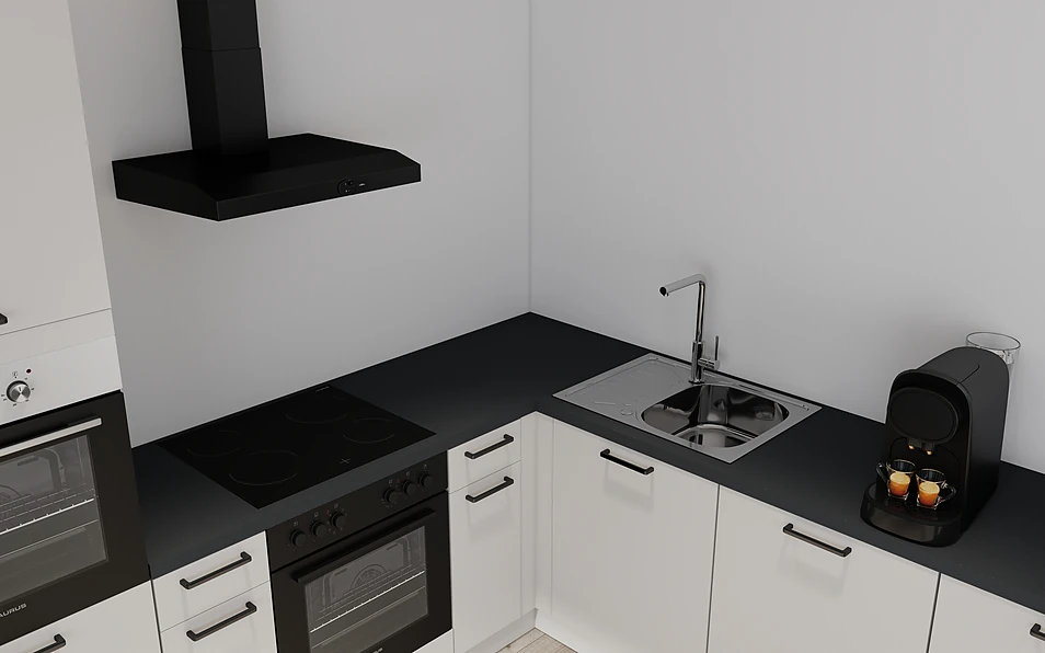 Nobilia SPA U-shaped kitchen 225 cm x 286 cm nobi smart Basic Coohom 2