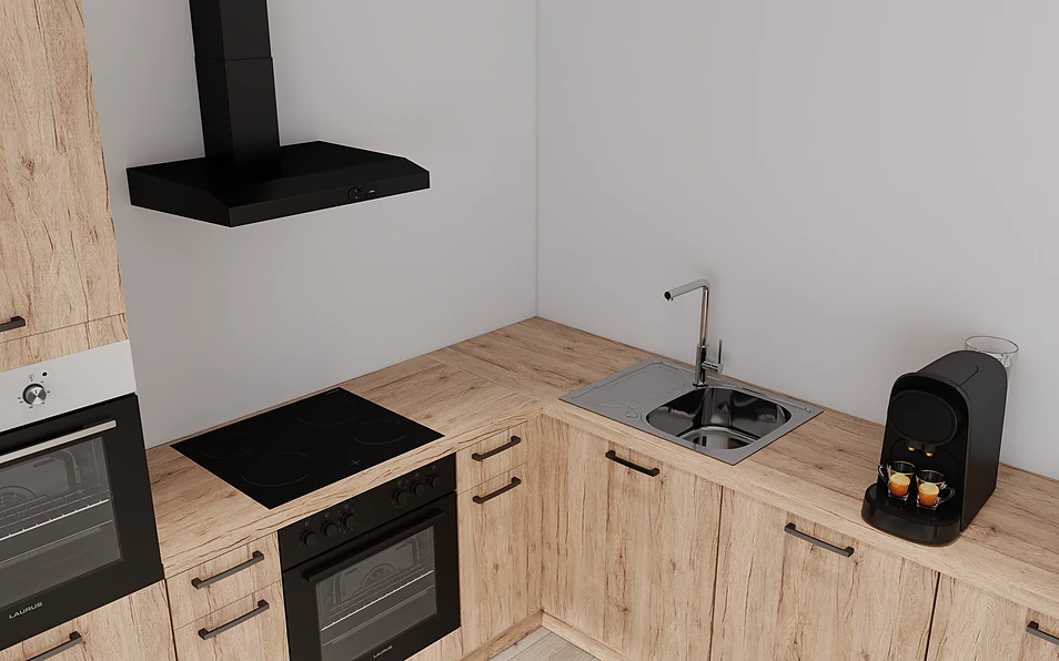 Nobilia SPA U-keuken 225 cm x 286 cm nobi smart Basis Coohom 2