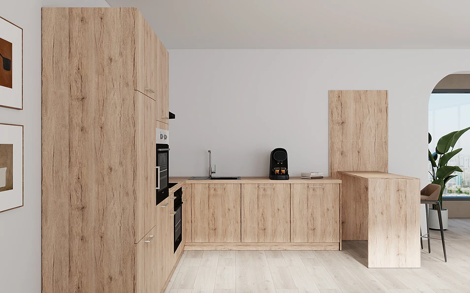 Nobilia SPA U-shaped kitchen 225 cm x 286 cm nobi smart Basic Coohom 0