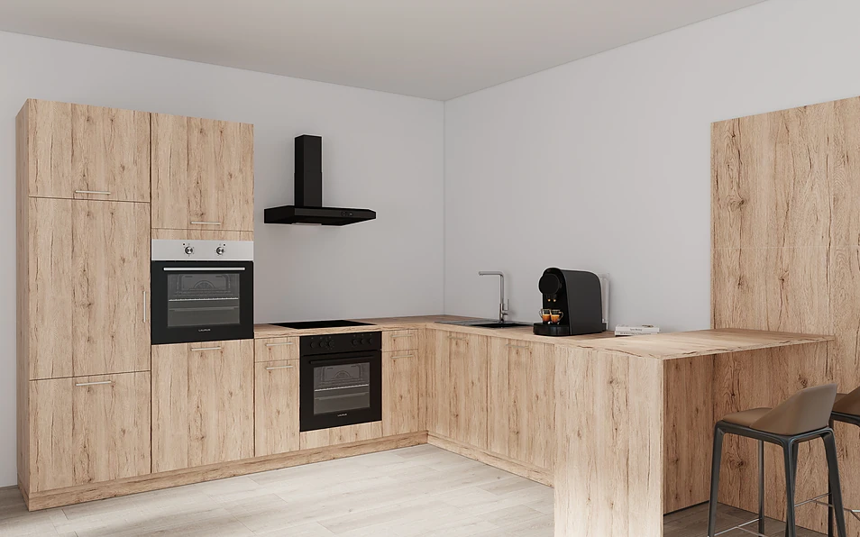 Nobilia SPA U-shaped kitchen 225 cm x 286 cm nobi smart Basic Coohom 1