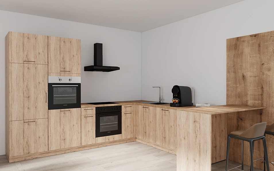 Nobilia SPA U-keuken 225 cm x 286 cm nobi smart Basis Coohom 1