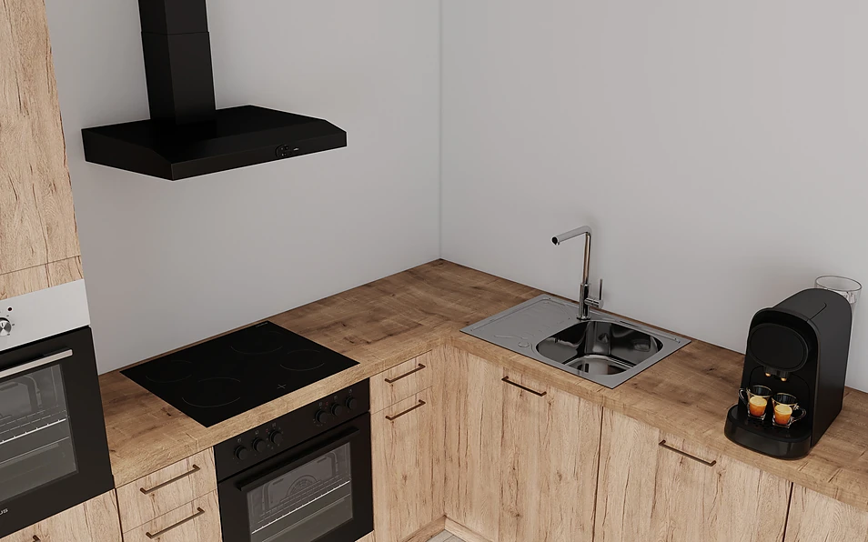 Nobilia SPA U-keuken 225 cm x 286 cm nobi smart Basis Coohom 2