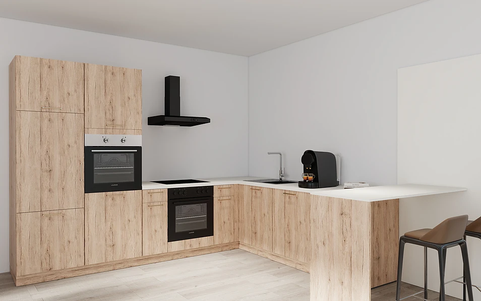 Nobilia SPA U-keuken 225 cm x 286 cm nobi smart Basis Coohom 1