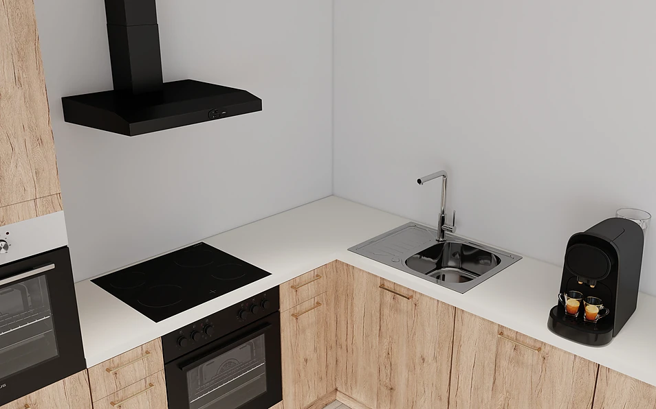 Nobilia SPA U-keuken 225 cm x 286 cm nobi smart Basis Coohom 2