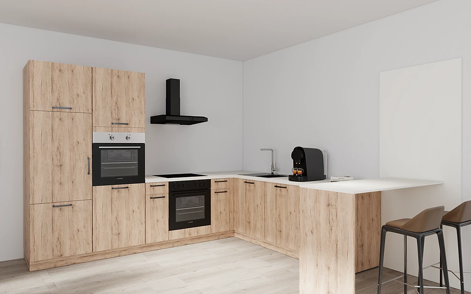 Nobilia SPA U-keuken 225 cm x 286 cm nobi smart Basis Coohom 1