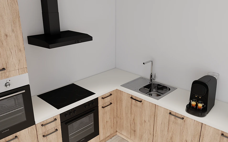 Nobilia SPA U-keuken 225 cm x 286 cm nobi smart Basis Coohom 2