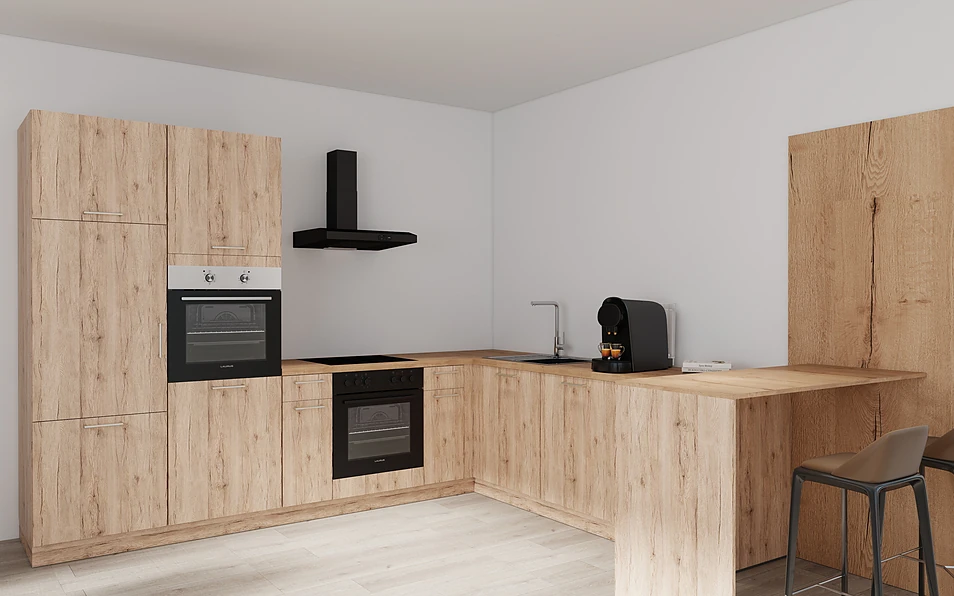 Nobilia SPA U-keuken 225 cm x 286 cm nobi smart Basis Coohom 1