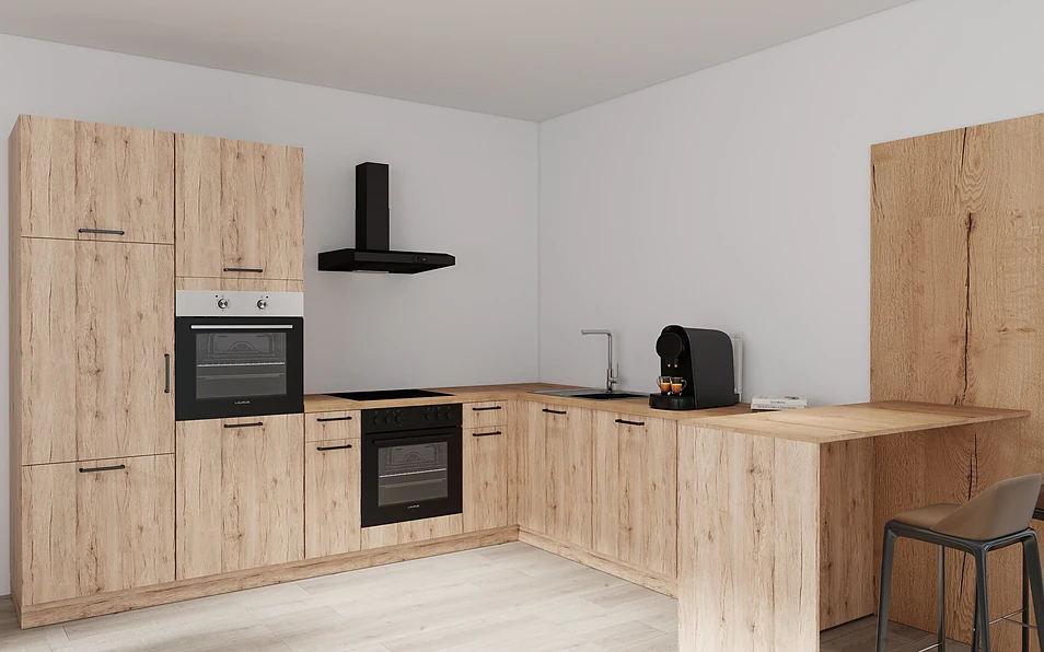 Nobilia SPA U-keuken 225 cm x 286 cm nobi smart Basis Coohom 1